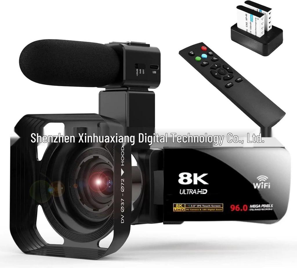 4K HD 48MP Digital Camera & Video Recorder with Mic and Touchscreen