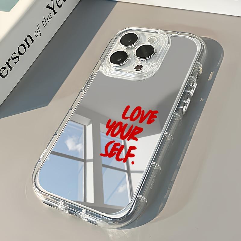 Self-Love Mirror Surface Phone Case For iPhone 17 16 15 Pro Max 14 13 12 11 7 8 Plus X XR XS MAX SE2 Shockproof Soft Cover