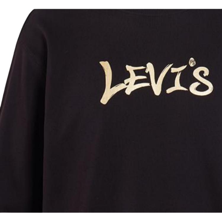 Levi's Sweatshirts Men's Black Crew Neck Moderate Regular A5507-0000