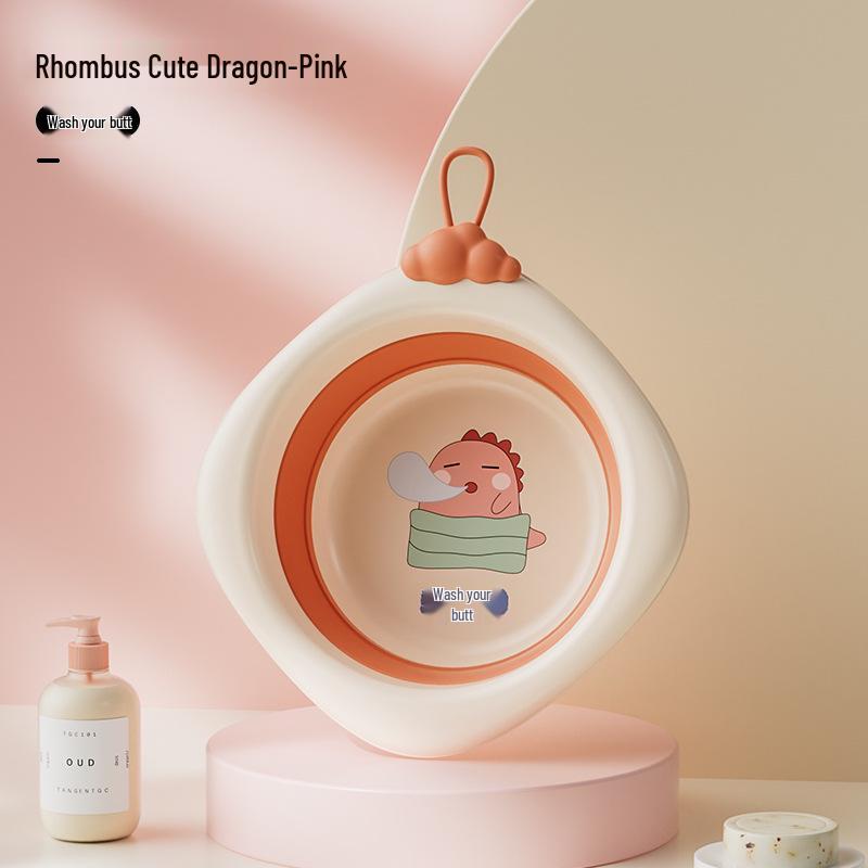 Newborn Portable Foldable Baby Washbasin - Thickened Plastic Infant Basin