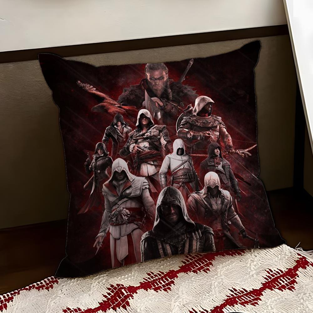 Housse de coussin Assassins Creed Réversible Douce Durable pour Maison Voiture Utilisation Multi-Scènes pour le Confort Quotidien