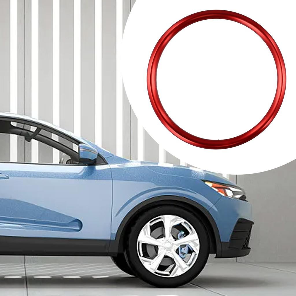 Vibrant Aluminum Alloy Steering Wheel Center Ring Cover Trim for MINI For Cooper F54 F55 F56 F57 F60 Red Accent