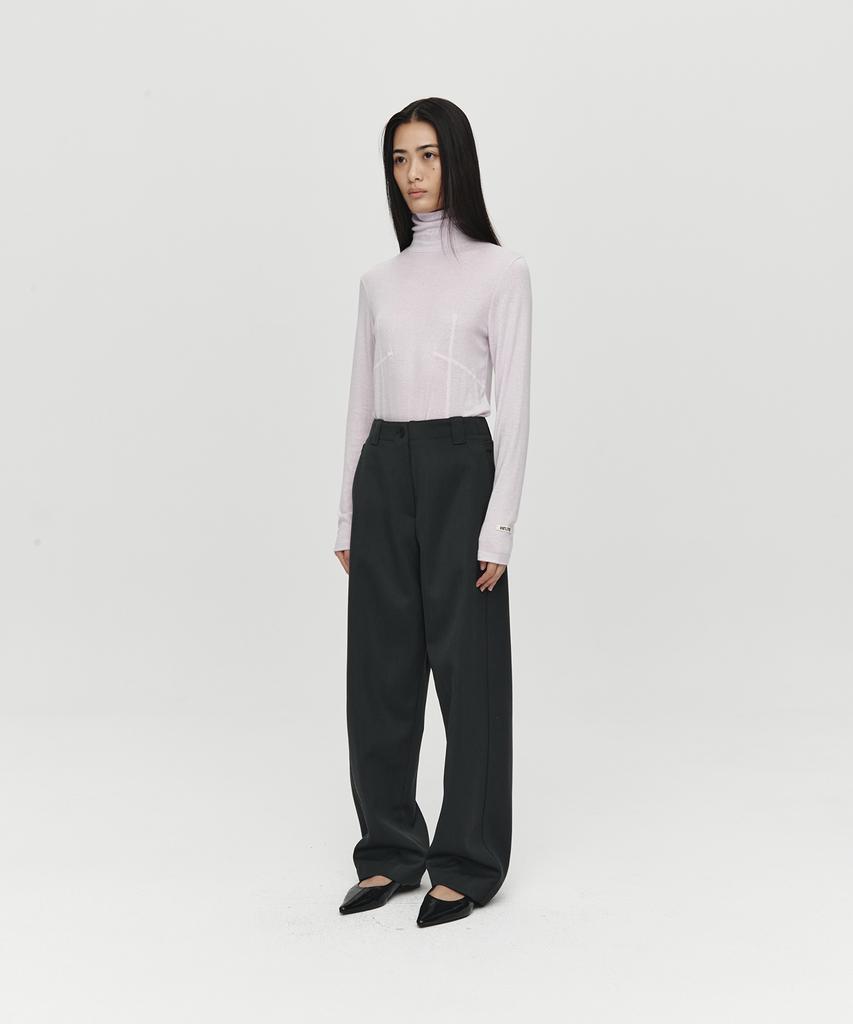 Hoite Wool Line Turtleneck (Light Pink)