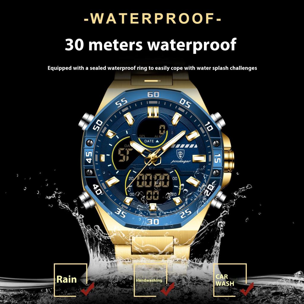 Top Brand Multifunctional Electronic Men's Watch Waterproof Luminous Electronic Wrist