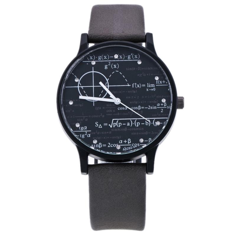 Students Watch Mathematical Geometric Elements Fashionable Wristwatch For Couples
