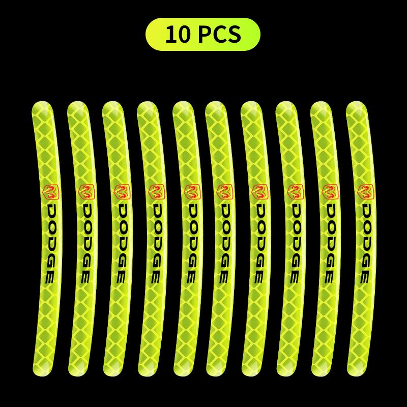 Car Wheel Tire Rim Hub Reflective Luminous Emblem Sticker Car Styling for Dodge Caliber Ram 1500 NITRO SRT Caravan Charger Grand Caravan Journey