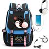 Spiel Yuanshen Impact Mädchen Schultasche Jugend Harajuku Laptop Rucksack Schwarzer Rucksack Hu Tao Rucksack
