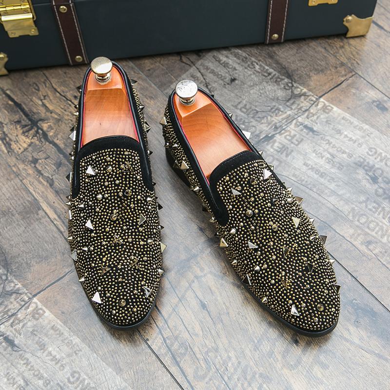 Fashion Street Style Men Slip On Footwear Stylish Abiye Office Man Loafers Wedding Party Mens Dress Shoes Breath Driving Lazy Moccasins