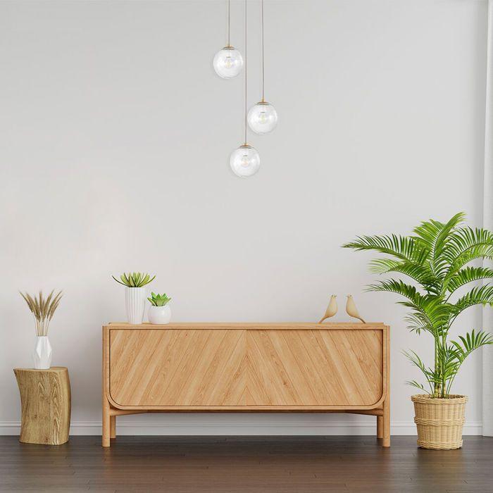 Dekorativ taklampa 3xG9 10W – Elegant design i guldmetall