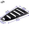 Ford Mustang 2015-2017 Gloss Black Rear Side Window Louvers