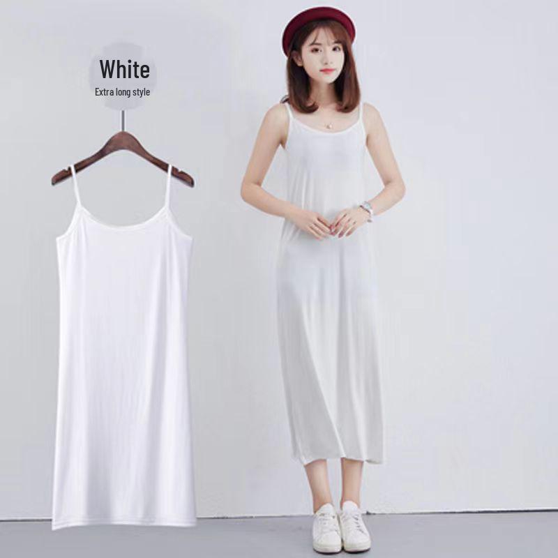 Women's Extra Long Lightweight Summer Slip Dress with Spaghetti Straps