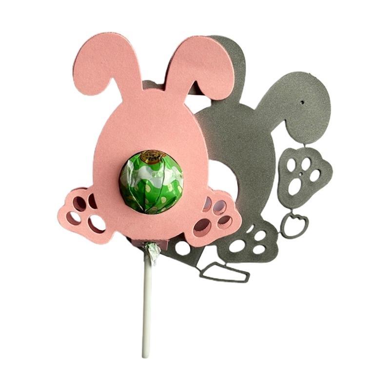 Easter Rabbit Lollipop Metal Cutting Dies Stencils for DIY Scrapbooking Decorative Embossing Paper Card Template Decor