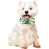 30/50pcs ST Patrick's Day Dog Bowties with Elastic Band Green Clover Pattern Small Middle Large Dog Collar Pet Grooming Product