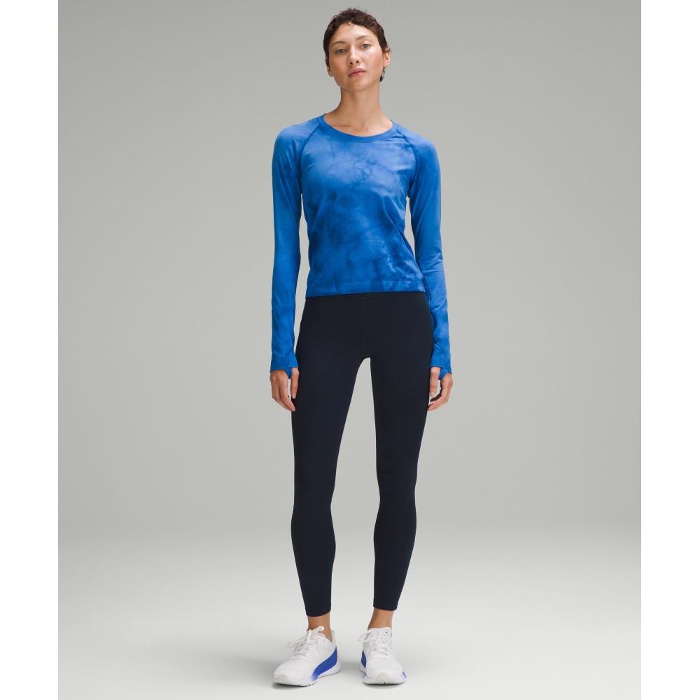 Lululemon Fast And Free High Rise Thermal Tight 28   Pockets True Navy