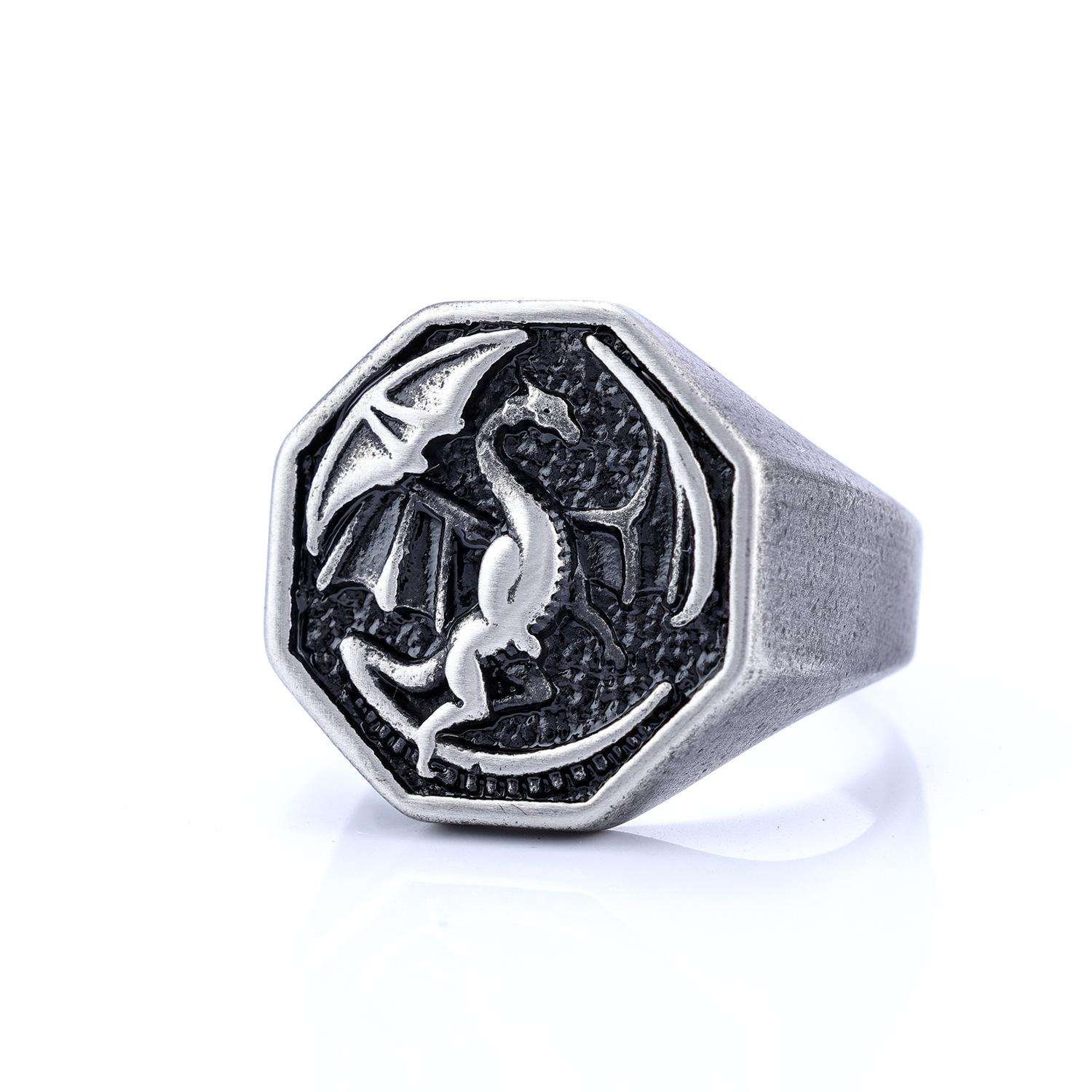 

Серебряное кольцо S925 King s Ride Dragon Ring Viking Motorcycle Jewelry New Product 10