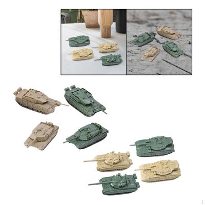 8Pcs 1:144 Scale Tank Model DIY Puzzle 4D Modern Rotatable Fort for Gifts Children Kids