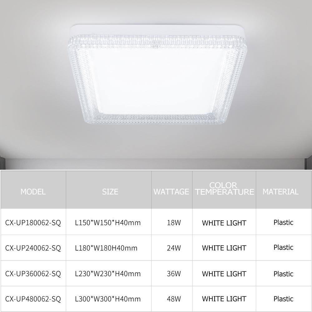 Ceiling chandelier Crystal LED Square Panel Light Surface Mounted led ceiling light AC 85-265V led lamp for Home Decoration
