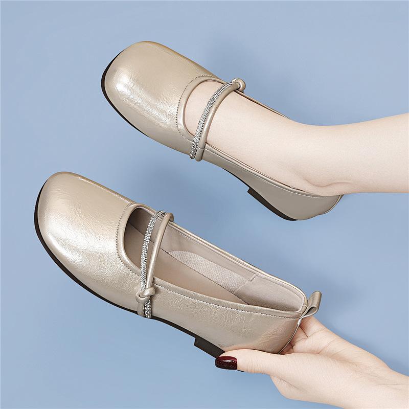 

Casual style gentle single shoes spring and summer Mary Jane shoes with skirts grandma shoes maternity shoes shallow mouth 37