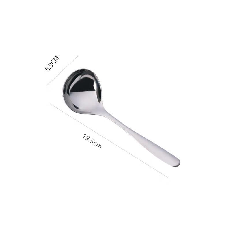 304 Stainless Steel Large Head Long Handle Soup Spoon Set