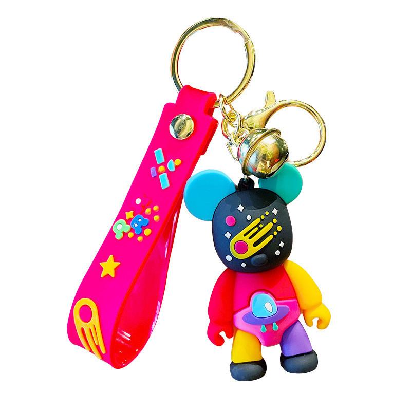 Adorable Creative Colorful Graffiti Bear Keychain Perfect For Couples And Gifts
