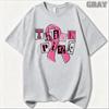 Think Pink Collage Letter Pink Ribbon Graphicunisex Summer T Shirt Breast Cancer Warrior Inspirational Casual Short Sleeve