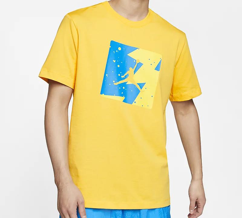 Jordan POOLSIDE T Shirt Men's Yellow CJ6245-728