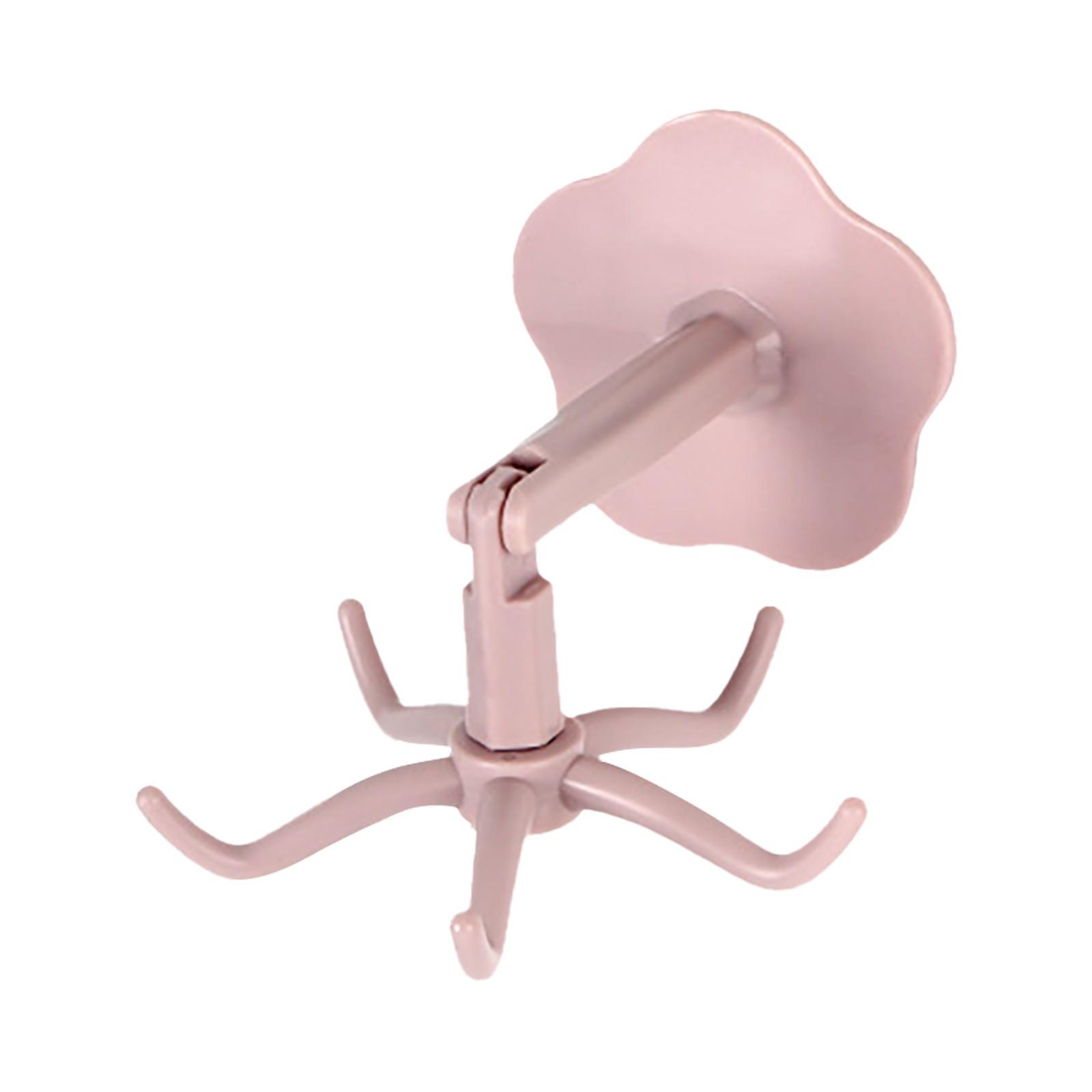 

Kitchen Gadgets Accessories Bath Hook Wall Mounted 360° Rotating Coat Hanger розовый