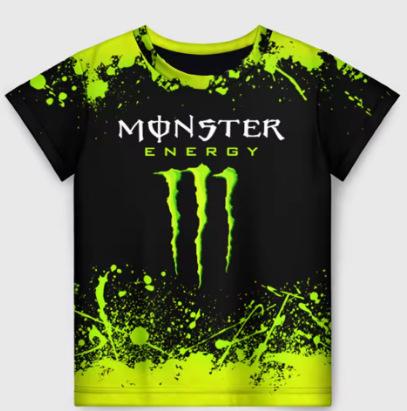 Herren Sommer Monster Energy Marke 3D Gedrucktes T-Shirt Lässig Schnelltrocknend Atmungsaktiv Kurzarm