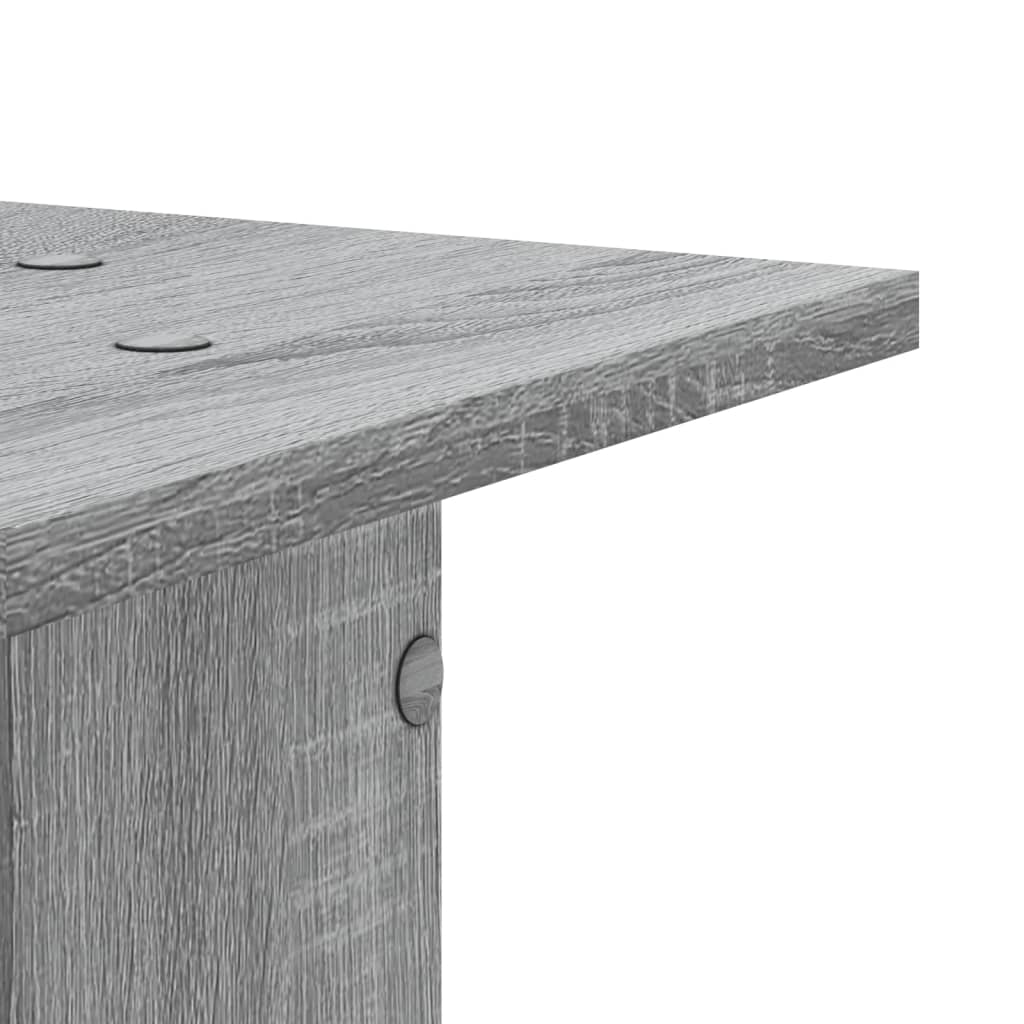 Plant Stand 2 Pcs Grey Sonoma 30 X 30 X 80 Cm Engineered Wood