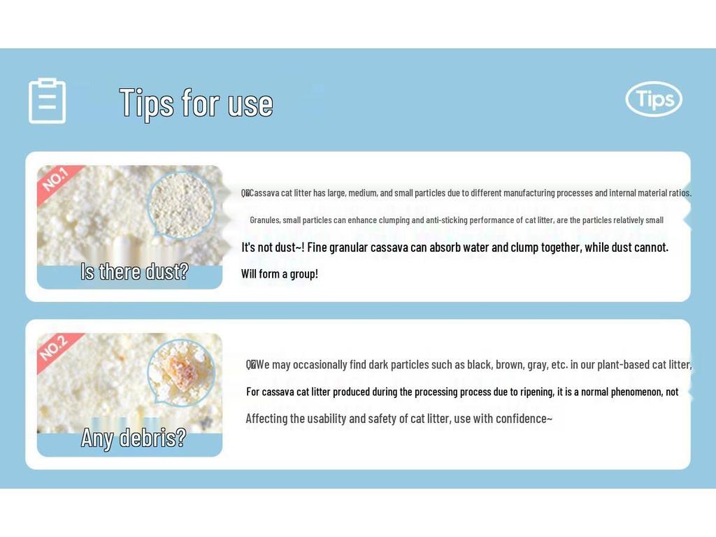 MINISO Tapioca Cat Litter: Plant-Based, Antibacterial, Deodorizing, Dust-Free, Easy Clumping (8 Bags)