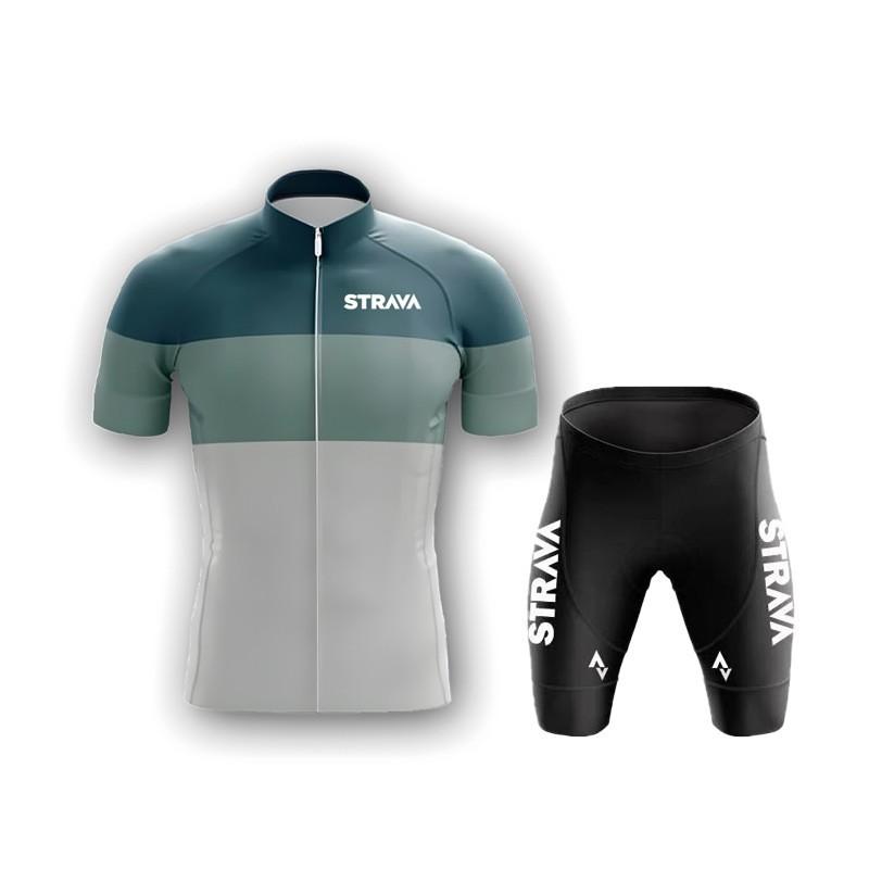 Mens Cycling Jersey Set Breathable Quick-Dry Short Sleeve Bike Outfit Road Fitness Riding
