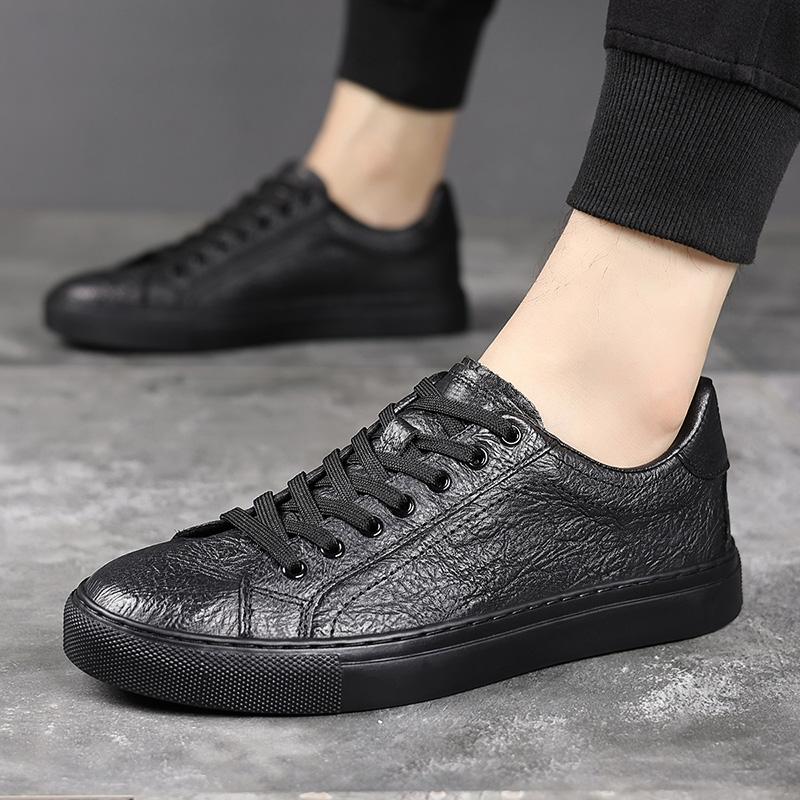 Neue Herren-Sneaker aus echtem Leder Klassische Freizeitschuhe Outdoor-Freizeit-Laufschuhe für Herren Leichte Luxus-Skateboardschuhe