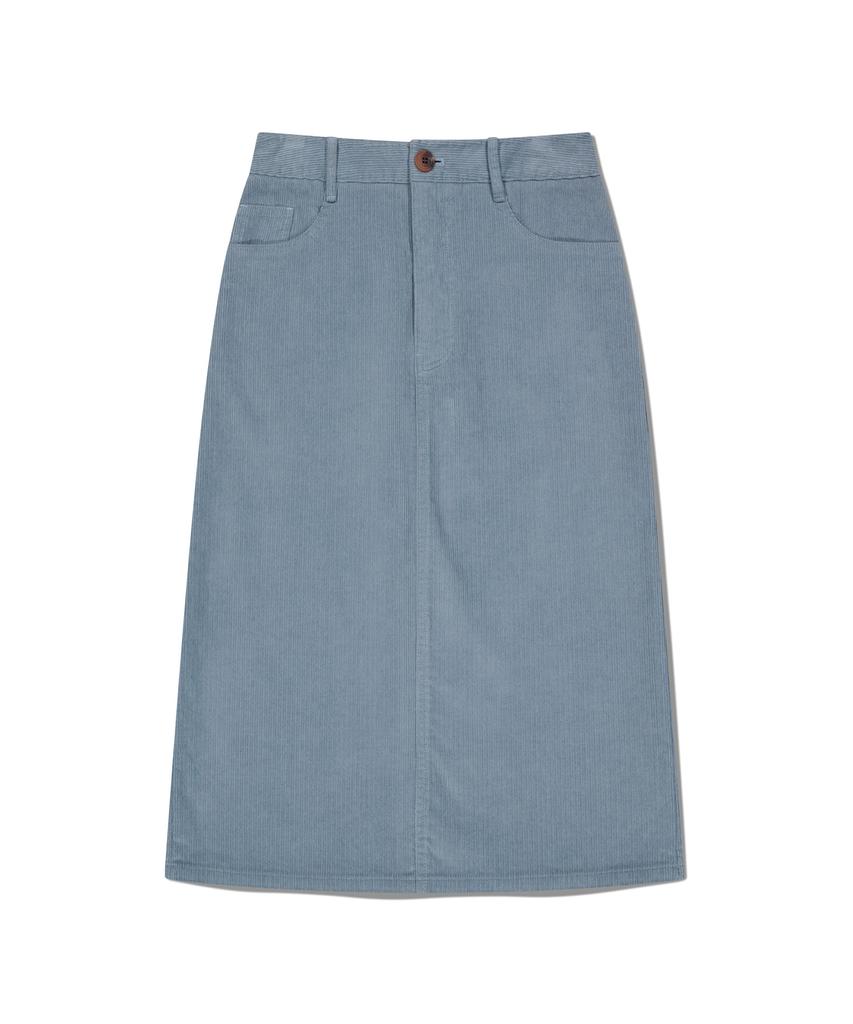 Malittepeulangsowajeobeo W Classic Corduroy Midi Skirt Sky Blue