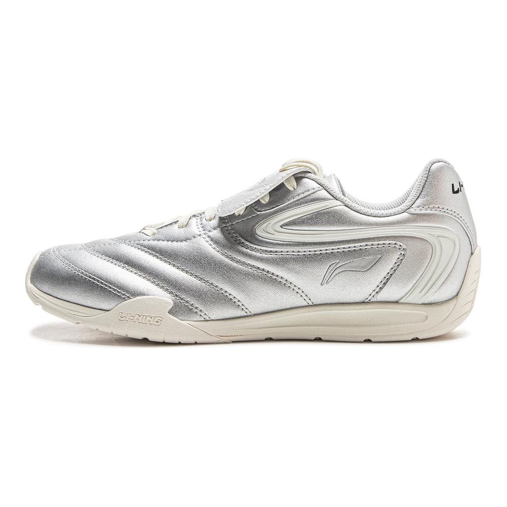 Li Ning Slip Resistant, Abrasion Resistant, Lightweight Low top Casual Shoes Women's Silver AGLV136-5