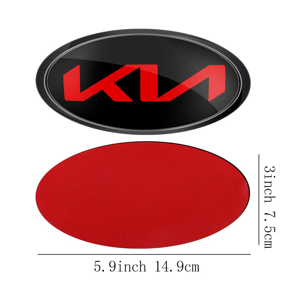 1 Stück Auto Frontklappe Emblem Heckklappe Abzeichen Aufkleber für Kia Rio Picanto Sportage Niro Morning Ceed Optima Seltos Sorento Cerato