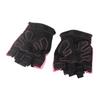2PCS Fitness High Elastic AntiSkid Sports Half Finger Gloves for Dumbbell Aerial Yoga Training Equipment(Rose M)