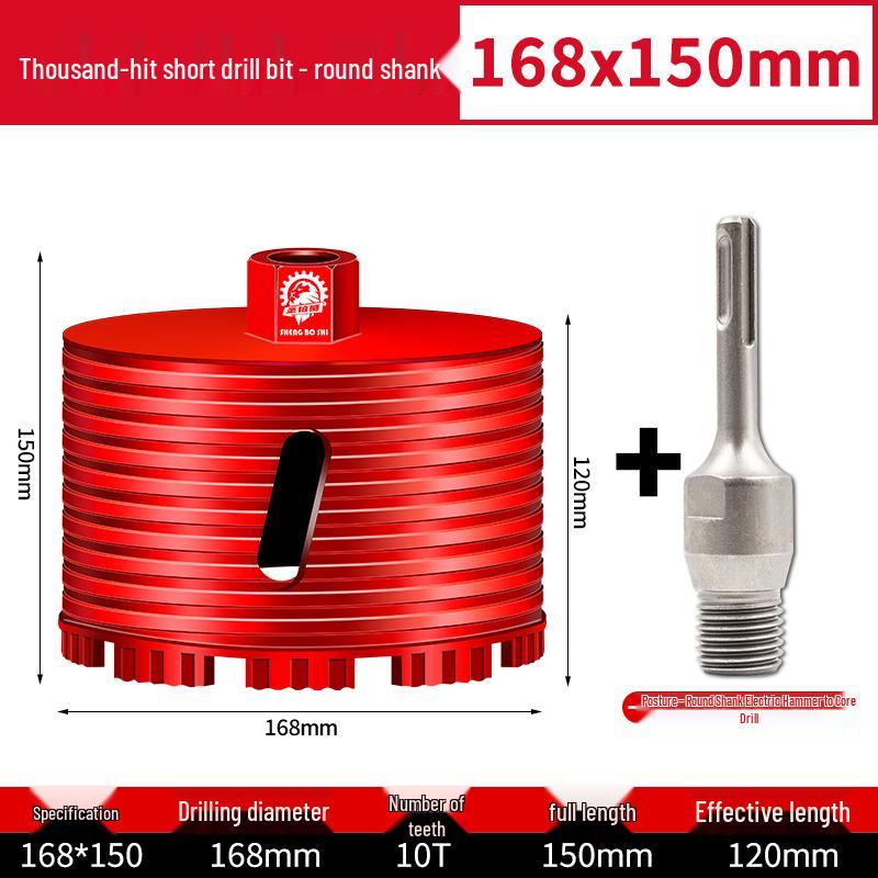 Compact Electric Hammer Water Drill Bit Set for Sharp Hole Opening in Range Hood, Wire Box, and Wall.