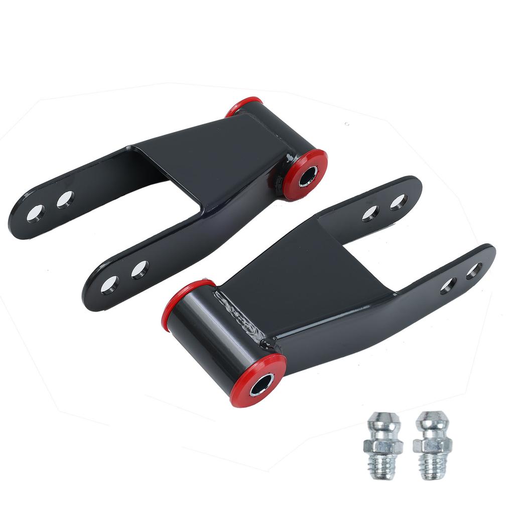 AABHN1 2" Rear Drop Lowering Shackle Kit 410520 For Chevrolet Silverado 1500 1988 1987 1988 1989 1990 1991-2019 GMC Sierra 1500 1998-18