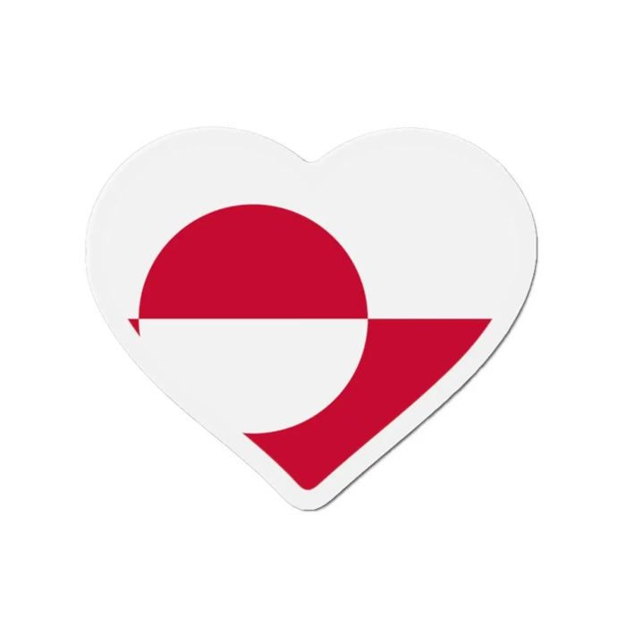 Aimant Coeur Drapeau Groenland - Multicolore - 8 cm - 50 pièces - Résine synthétique - Mixte