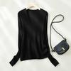 Women's V-Neck Solid Color Cable Knit Wool Blend Pullover Sweater