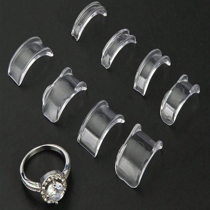 Transparent Ring Size Adjustment Resizer Invisible Ring Resizer Women Finger Invisible Sticker Clear DIY Sewing Jewelry Tool Adjuster Set Transparent 16pcs