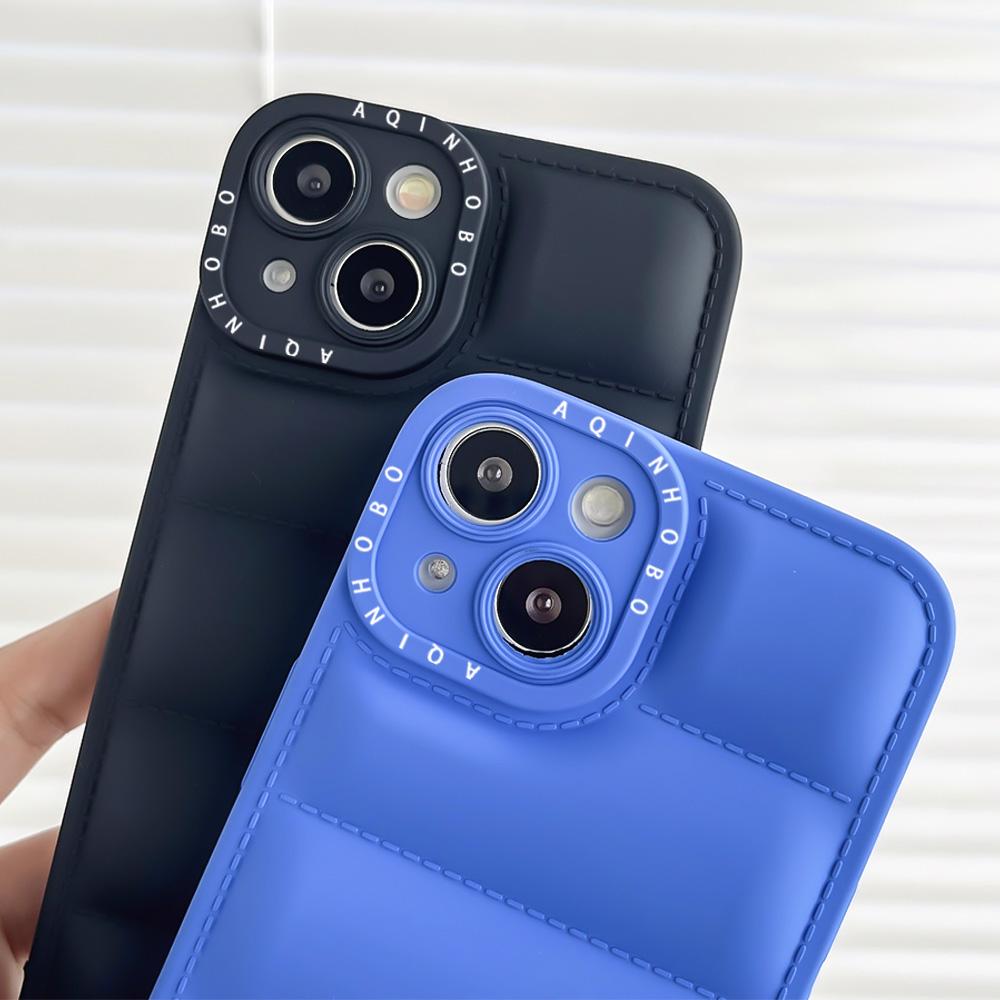 ADD LOGO Down Jacket TPU Mobile Phone Case for iPhone 14 Pro Max