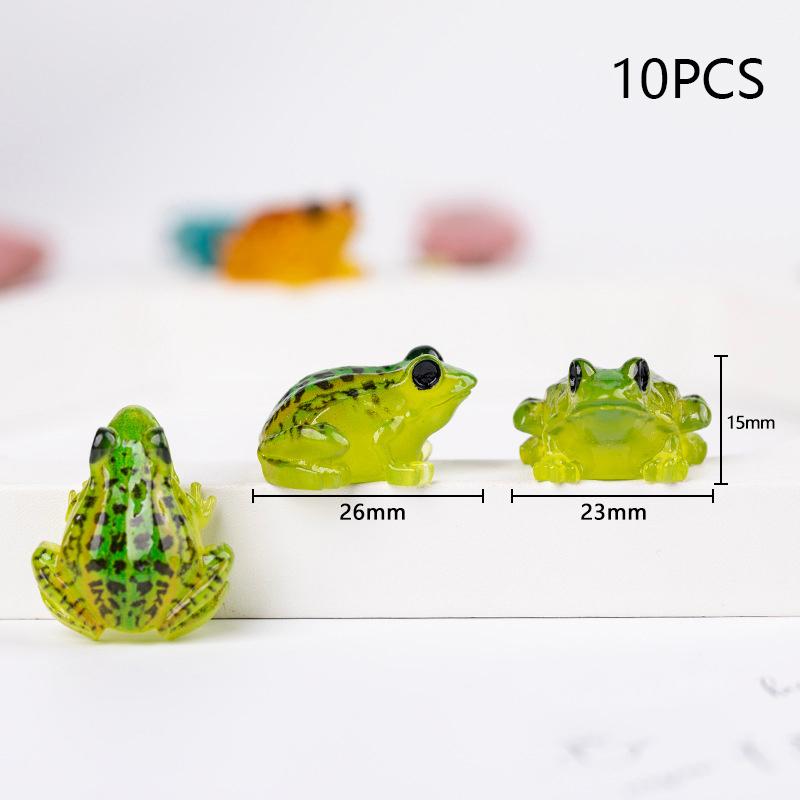 

10 шт. серебристые миниатюры кукольных домиков лягушек, милый сказочный садовый гном, мох, террариум, декор, поделки, бонсай, товары для творчества, фигурка зелёный