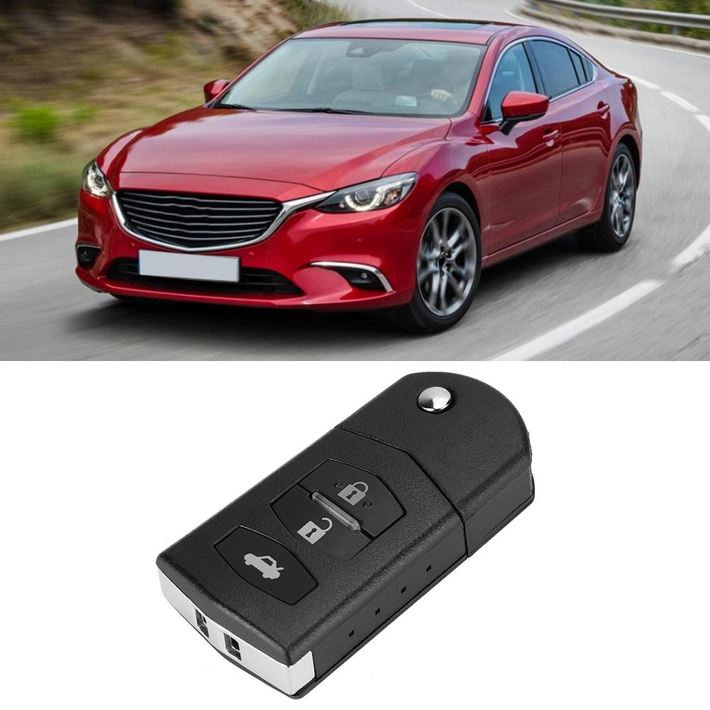 3 Button Car Remote Folding Flip Key Fob Case Blade Cover Shell Fit for MAZDA 2 3 5 6 RX8 MX5
