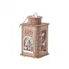 Wooden Christmas House With Lights Painted Christmas Night Lights Candlestick Table Table Setting Windproof Light Props