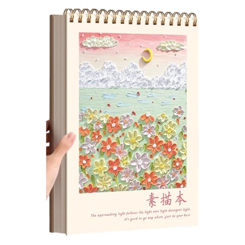 Drawing Pad Drawing Notebook 160gsm Paper Perfect For Mixed Media Sketching And Watercolor Painting Artist Grade