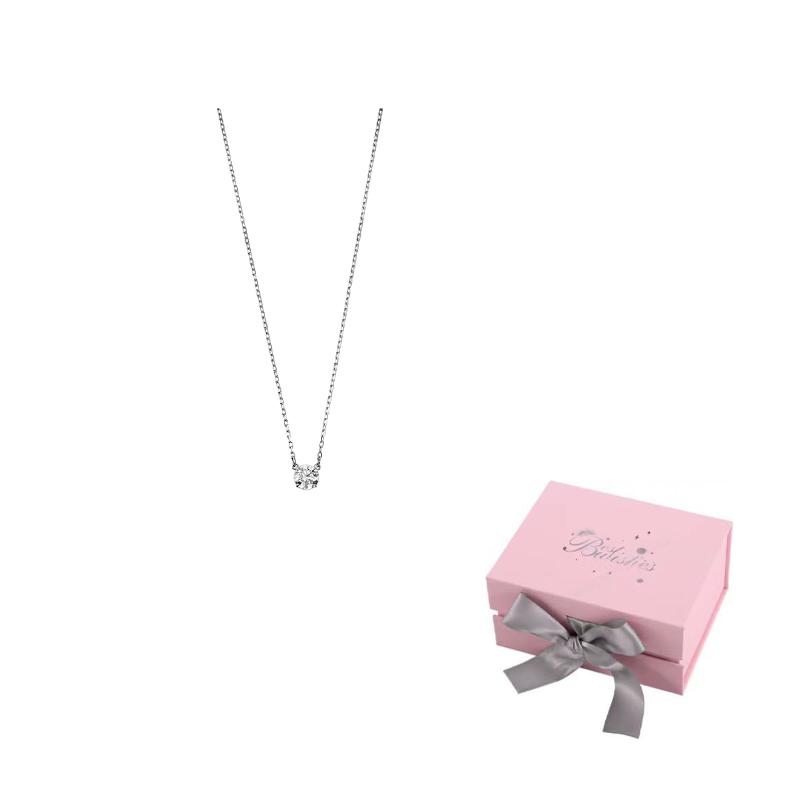 Swarovski Stilla Attract Necklaces Womens Silver F-Pink bow gift box