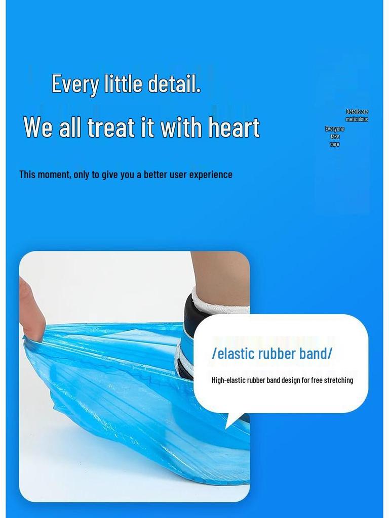 Waterproof Non-Slip Reusable Shoe Covers for Indoor Use - Durable & Thickened Overshoes for Students