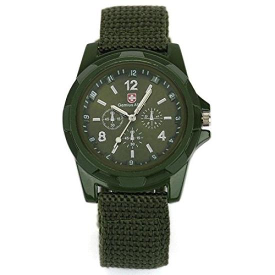 ZooooM Analog Watch with Faux Dial and Military Casual and Stylish Band, Style, (Green) ZM-MIRITOKE-GR