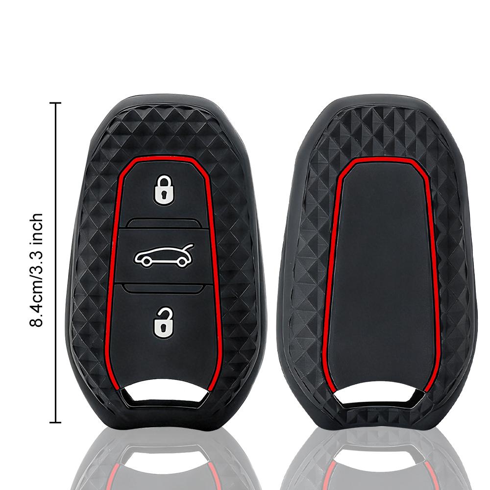 1PC Custodia in Silicone per Chiave Auto per Citroen C2 C3 C5 X7 C4 Picasso Berlingo per Peugeot 208 308 408 508 3008 4008 5008 Chiave Intelligente